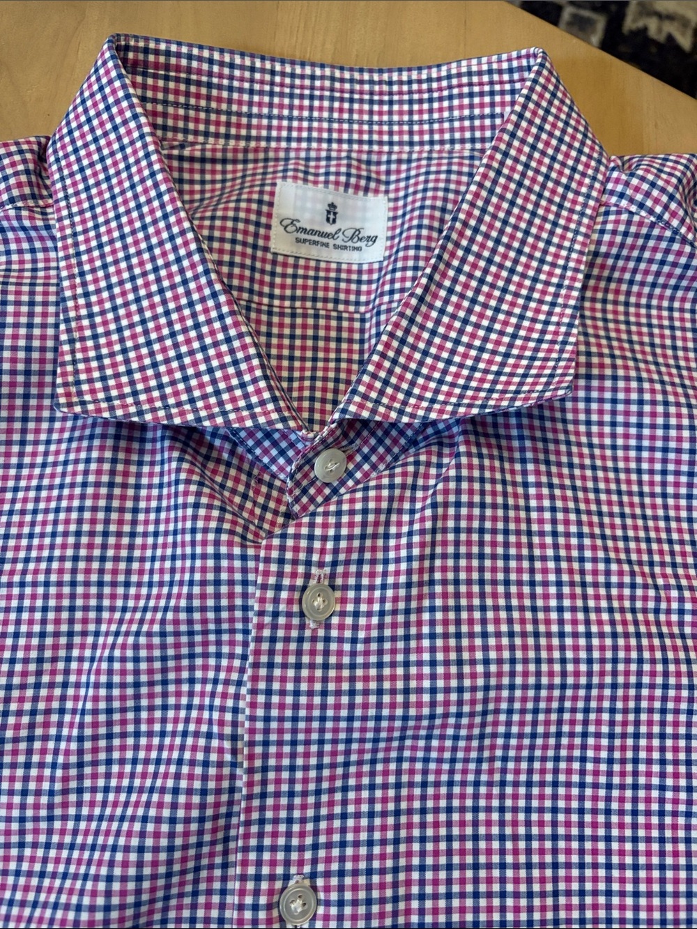 Emanuel Berg Gingham Dress Shirt